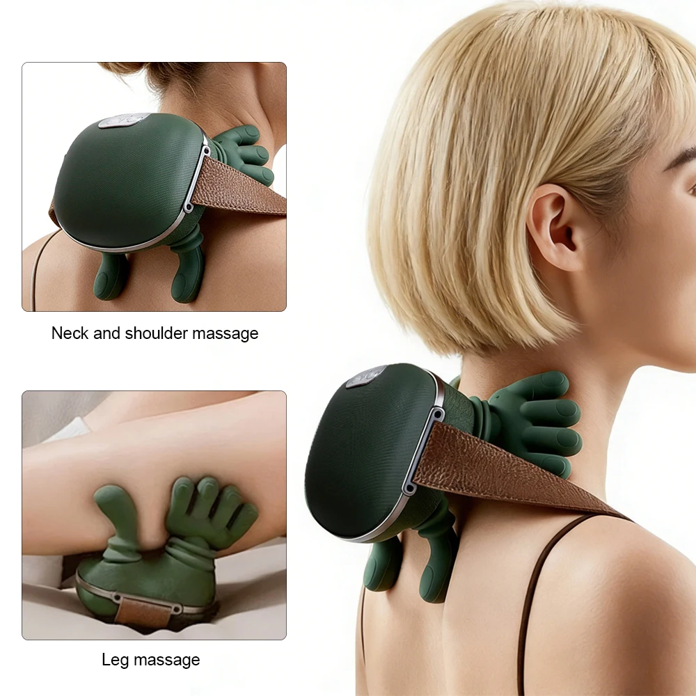 N7 Knetmassagegerät mit Fingerdrucktechnik, Elektrischer Shiatsu-Massageapparat für Nacken, Rücken und Schultern, Komfortable Tiefenmassage zur Muskelentspannung Image