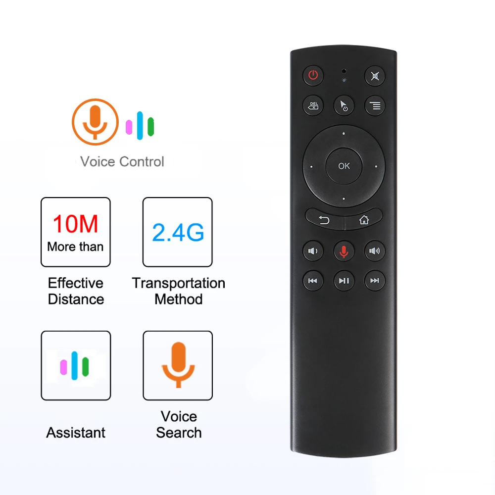 G20bts plus g20s pro 2,4g drahtloses Smart Voice Air Maus Gyroskop ir Lernen hintergrund beleuchtete g20s Fernbedienung für Android TV-Box Image