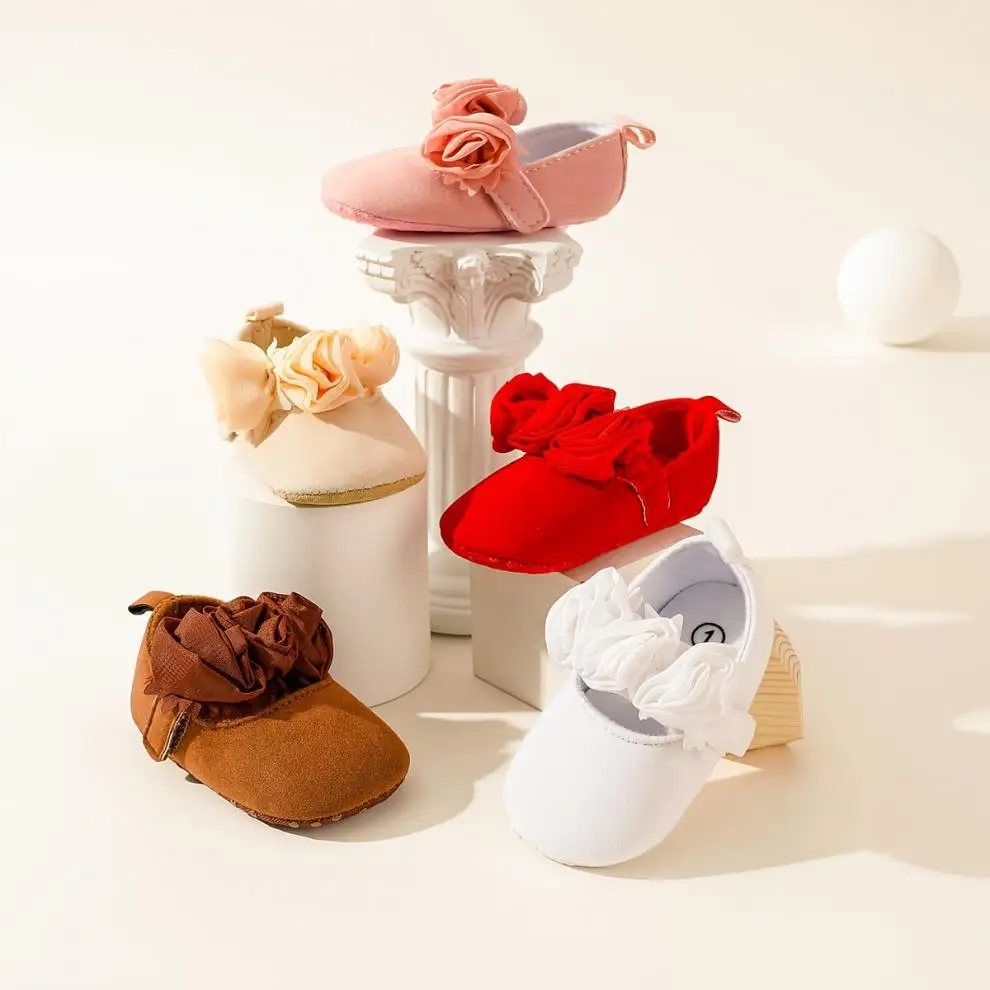 2025 herbst Neue frauen Baby Schuhe Baby Blume Einzelnen Schuhe Baby Schuhe Weichen sohlen Anti slip Turnschuhe