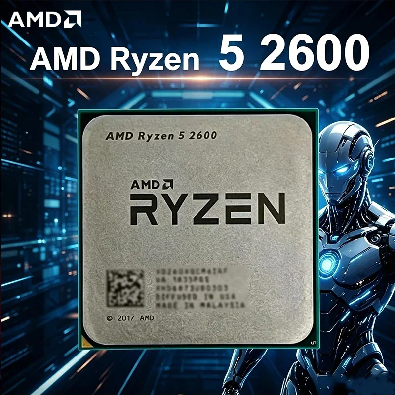 AMD Ryzen 5 R5 2600 3,4GHz 6-Kern 12-Thread CPU-Prozessor Sockel AM4 Image