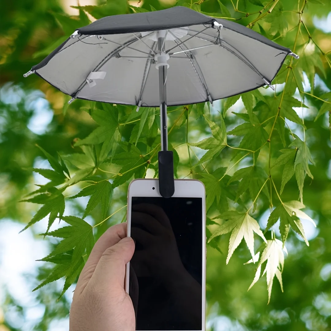 Support de téléphone portable en acier inoxydable avec clip pare-soleil, accessoire de téléphone portable durable et portable pour le cyclisme, le camping et les voyages, 1 pièce