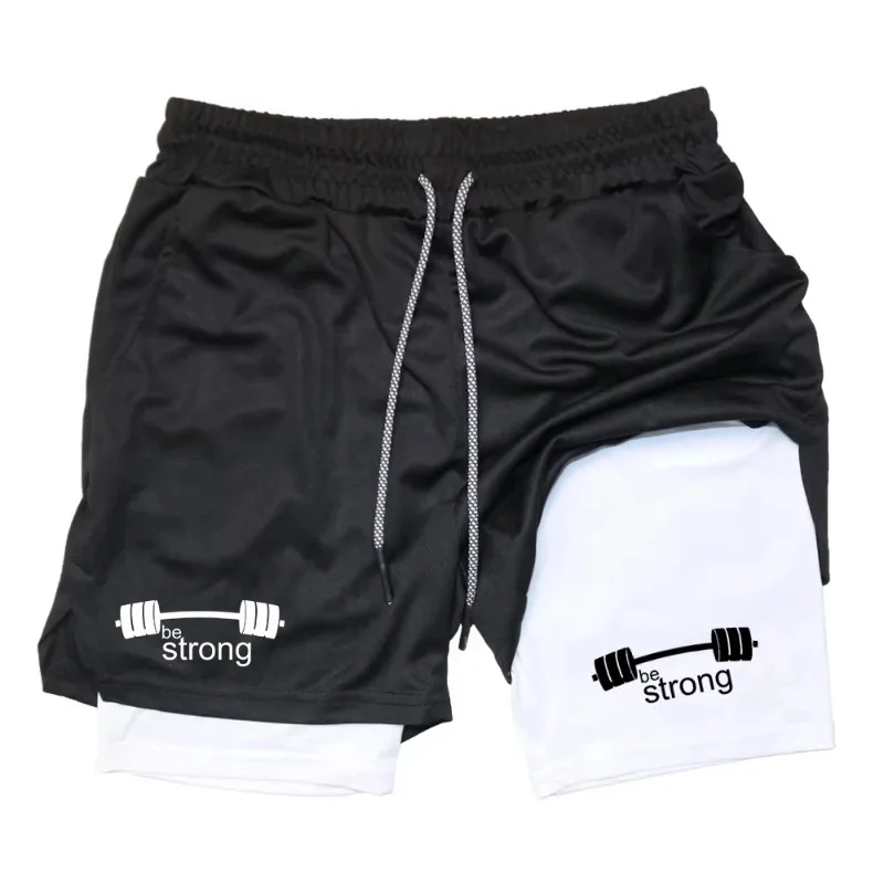 Shorts de course pour hommes 2-en-1, shorts de sport performants pour la salle de sport, nouveaux shorts de sport d'été décontractés, séchage rapide, shorts de compression pour le jogging