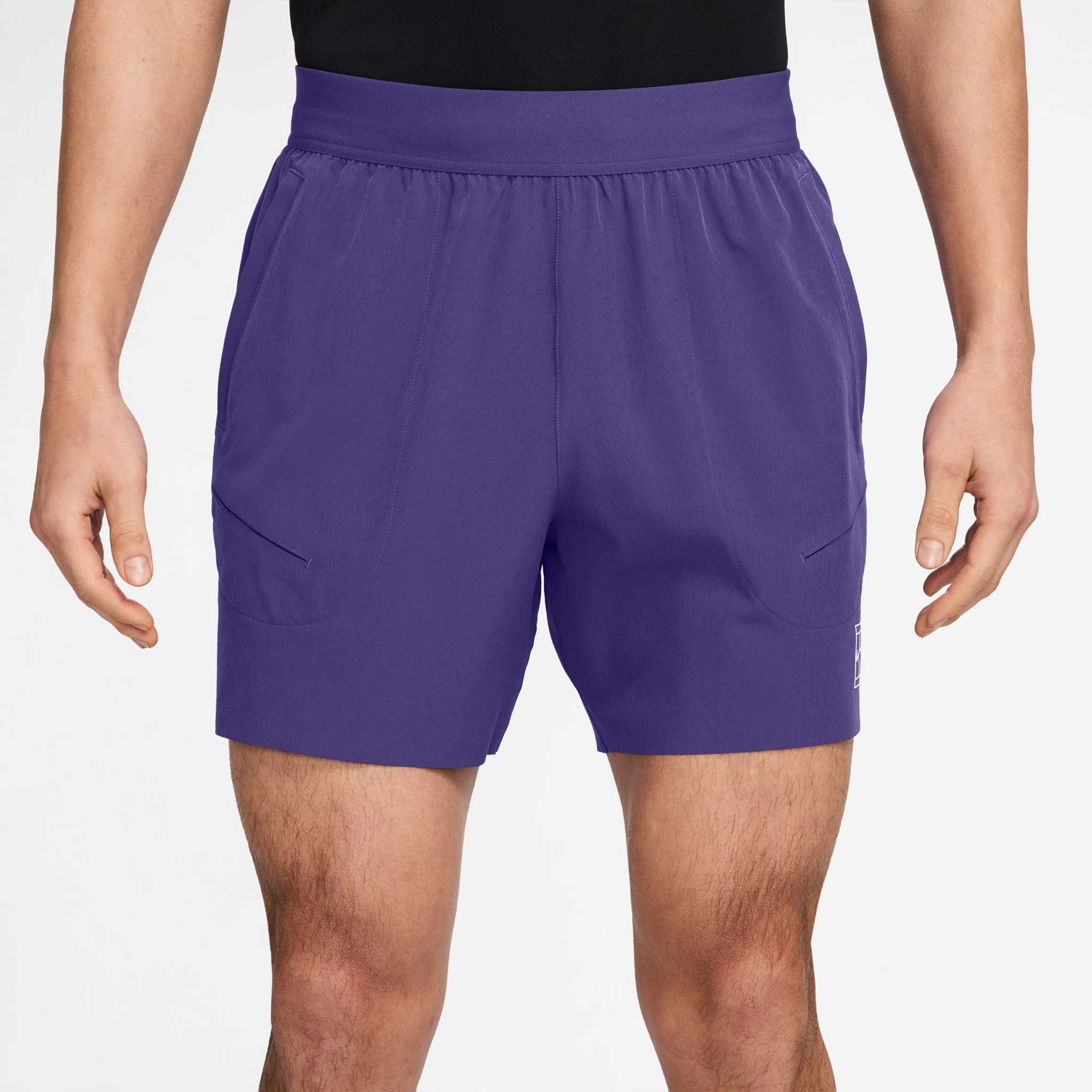 Nike Dri-Fit Advantage 6" Tennis Short Men's Tennis Apparel Wild Grape/White