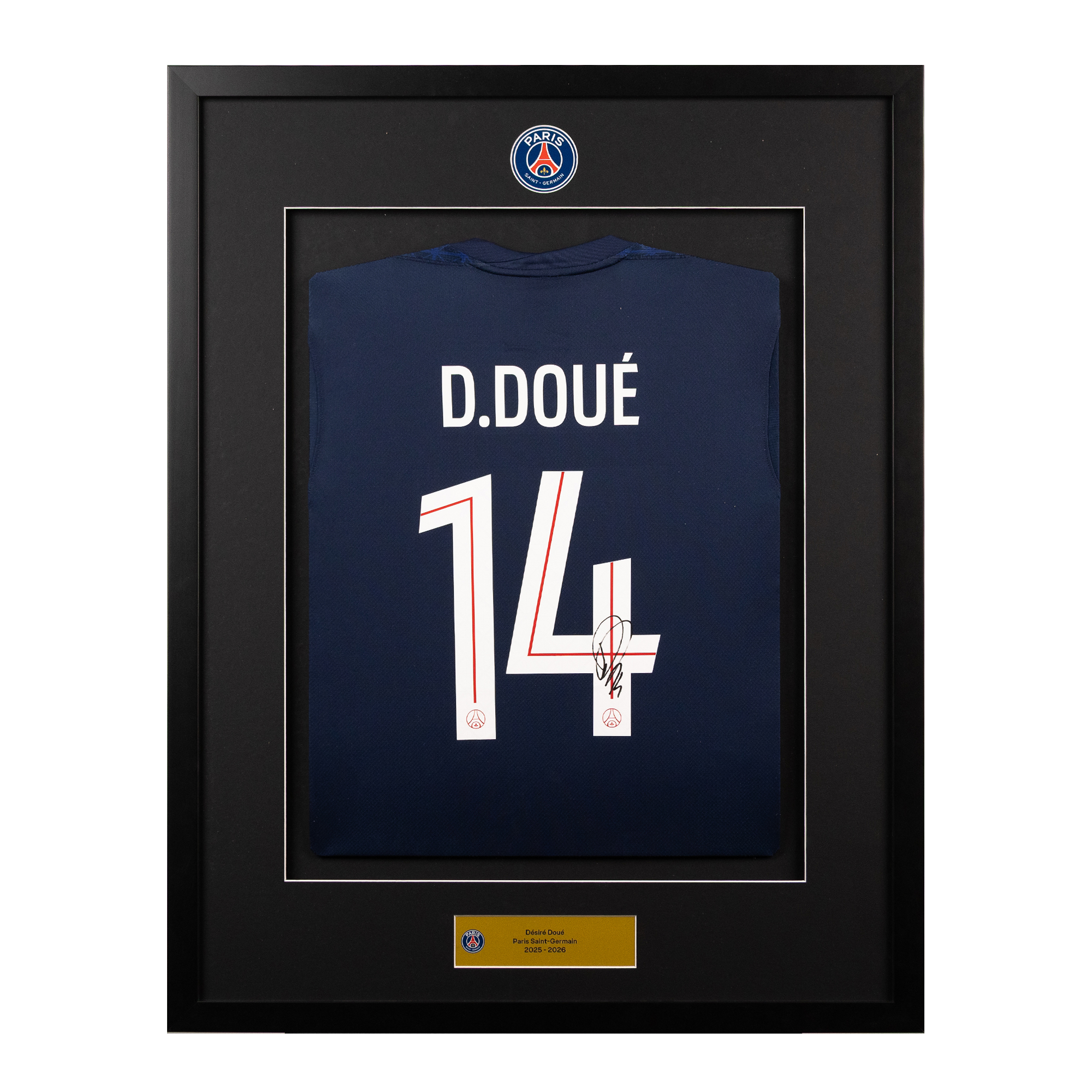 "PSG 25/26 Signiertes Heimtrikot - Doue" Image