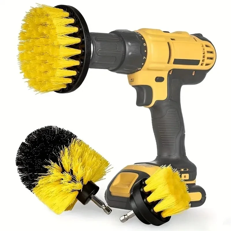 3 stücke Bohr bürste Befestigungs set Power Scrub ber Bürste mit Bohrer Bürste zur Reinigung Duschen Wannen Bad Fliesen Fugen Teppich
