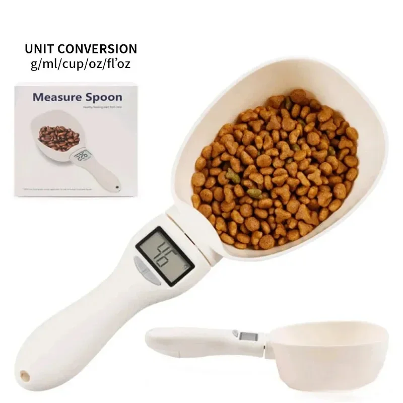 Convient pour le cuillère à mesurer les aliments pour chats et chiens, cuillère à mesurer les aliments pour animaux de compagnie, cuillère à mesurer les aliments numérique de cuisine
