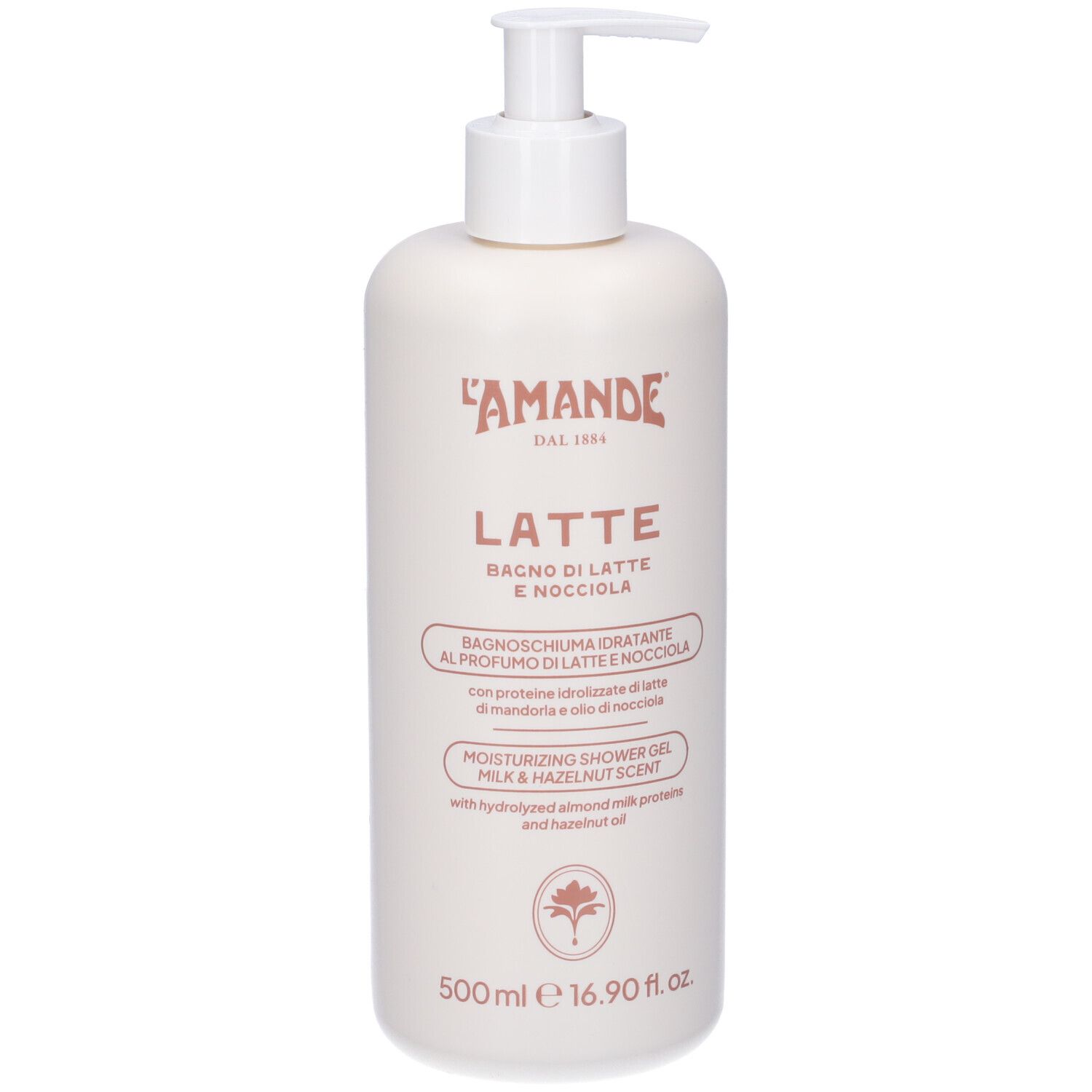 L'Amande Latte Bagnoschiuma Idratante E Nocciola 500 ml Detergente