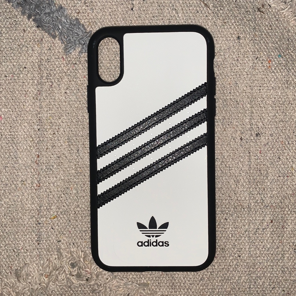 Adidas Cell Phones & Accessories | Adidas White And Black Three-Stripes Phone Case | Color: Black/White | Size: Os