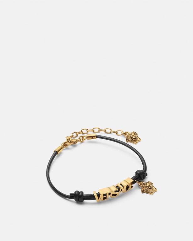 Leather Bracelet - Metallic - Versace Bracelets
