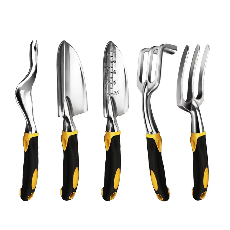 Outils de jardinage : pelle à main, râteau, cultivateur, désherbeur avec manche ergonomique, outils pour la transplantation de plantes, la pelouse, les terres agricoles et le bonsaï