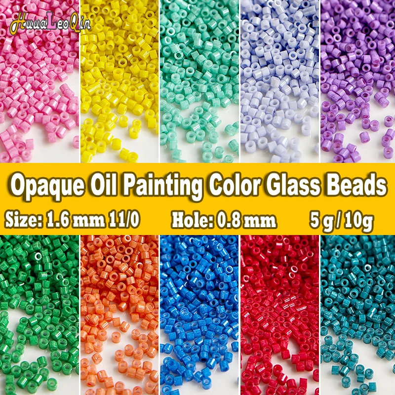 Neue mky db Perlen 1,3x1,6mm 2000 stücke undurchsichtige Ölgemälde Farbe japanisches Glas lose Perlen für Schmuck machen DIY Nähen weben Image