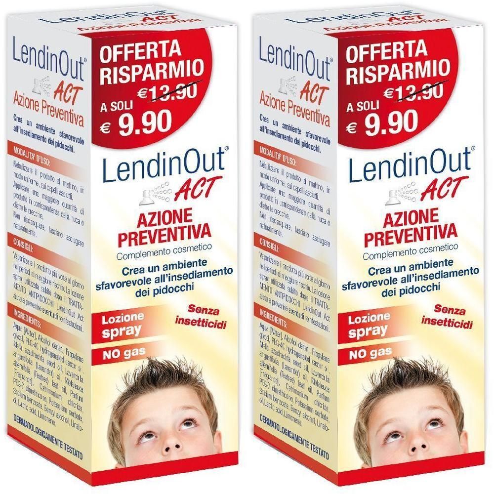 Lendinout Act Azione Preventiva Spray 100 Ml 2x100 ml