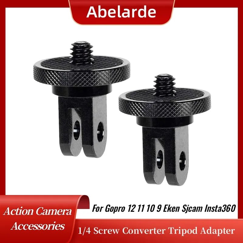 1/4 Zoll Schraube Stativ Adapter 360 Rotierenden Halterung Für Go Pro 13 12 11 10 9 8 Insta360 One X2 X3 X4 DJI Kamera Zubehör Image
