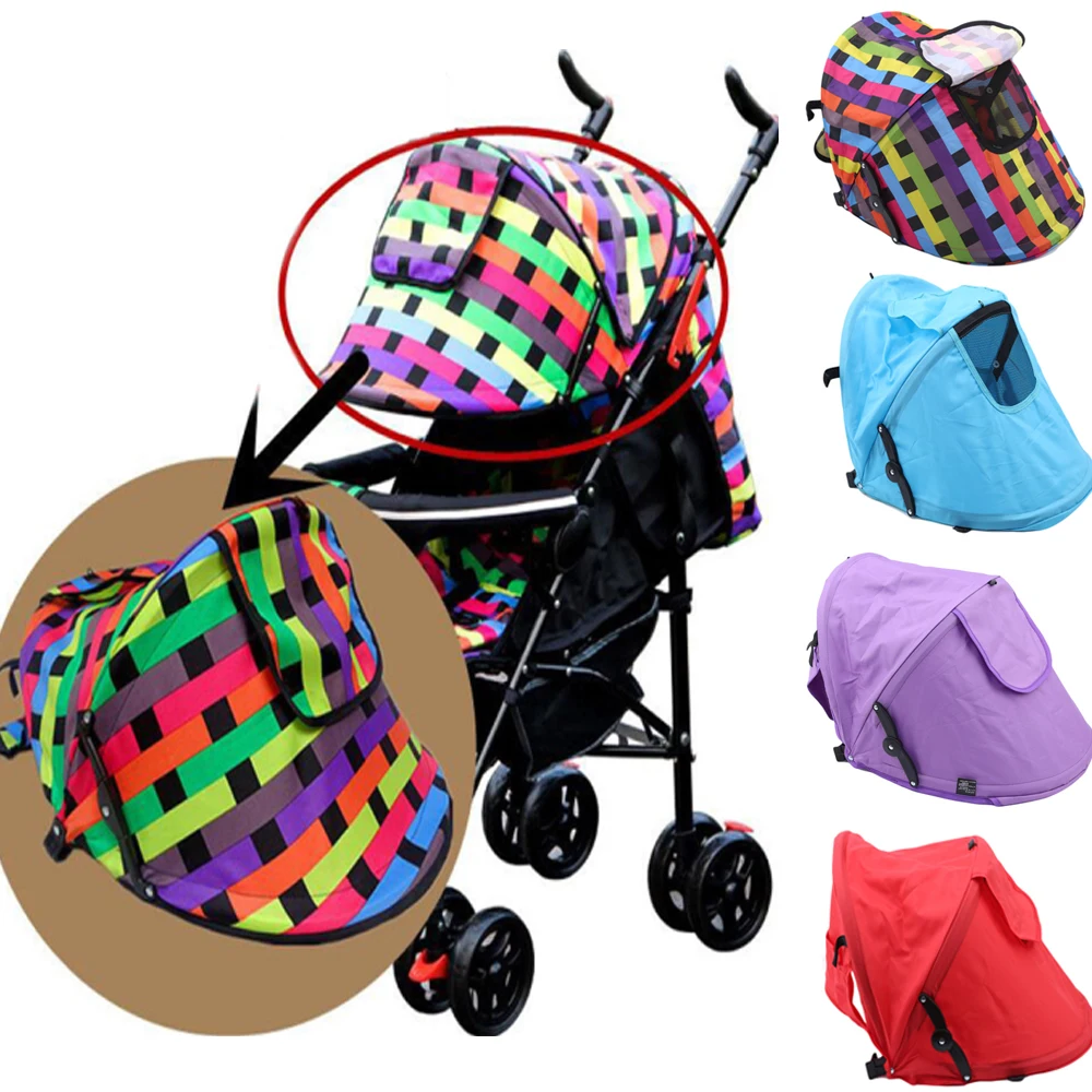 Baby Kinderwagen Sonnenschutz Schattierung Schutz Haube Baldachin Abdeckung Kinderwagen Zubehör Visier Wagen Sonnenschutz UV Blackout Image