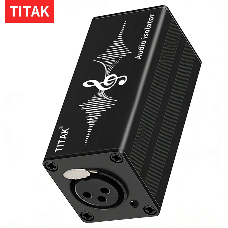 1 Stück Tragbarer TITAK Audio-Isolator, Erdschleifen-Entstörer für Studioaufnahmen, Live-Bühnen, Konferenzen und Audiosysteme Image