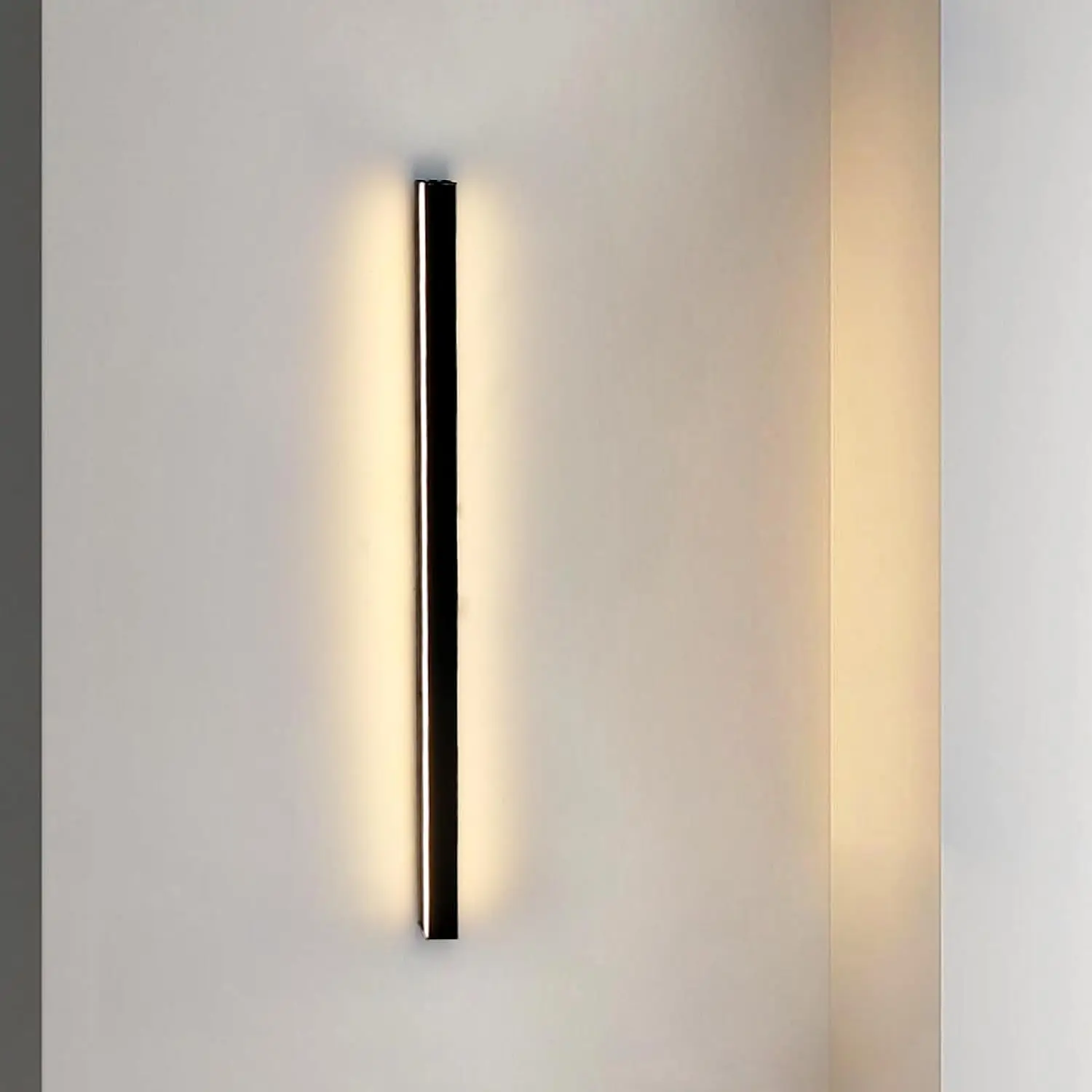 Wandlampe led Wandleuchte innen - Modern 60CM 21W Flur Up Down Warmweiß Flurlampe Wohnzimmerlampe Schwarze Bettlampe Wandbeleuchtung für Treppenhaus Wohnzimmer Kinderzimmer Schlafzimmer