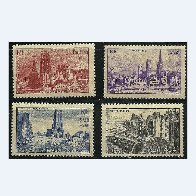 4 Teile/satz Neue Frankreich Post Stempel 1945 Tourismus Landschaft Weltkulturerbe Briefmarken MNH Image