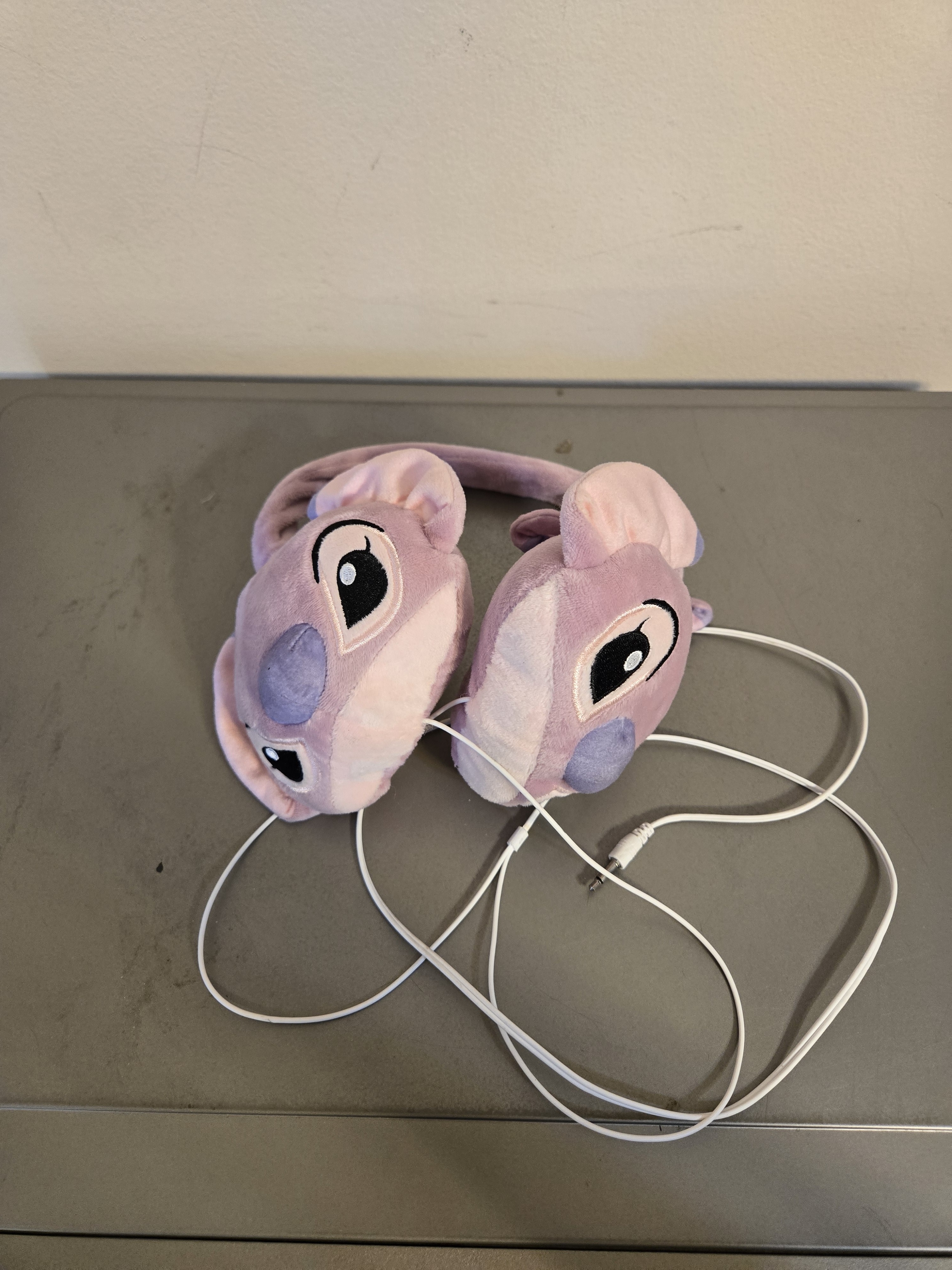 Disney Headphones | Disney Classics Lilo And Stitch Angel Plush Wired Headphones | Color: Pink/Purple | Size: Os