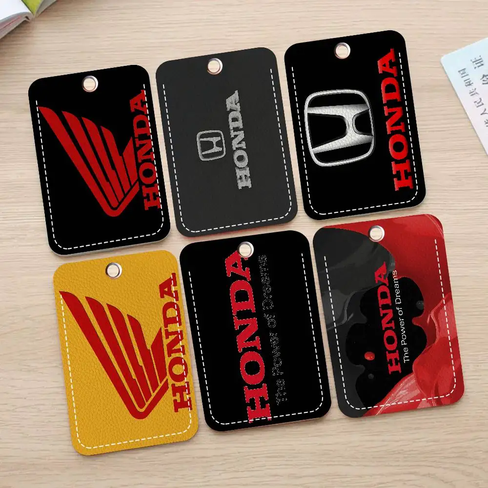 Porte-cartes avec logo de moto H-HRC H-HONDA, adapté aux cartes bancaires, professionnelles, de travail, de crédit, d