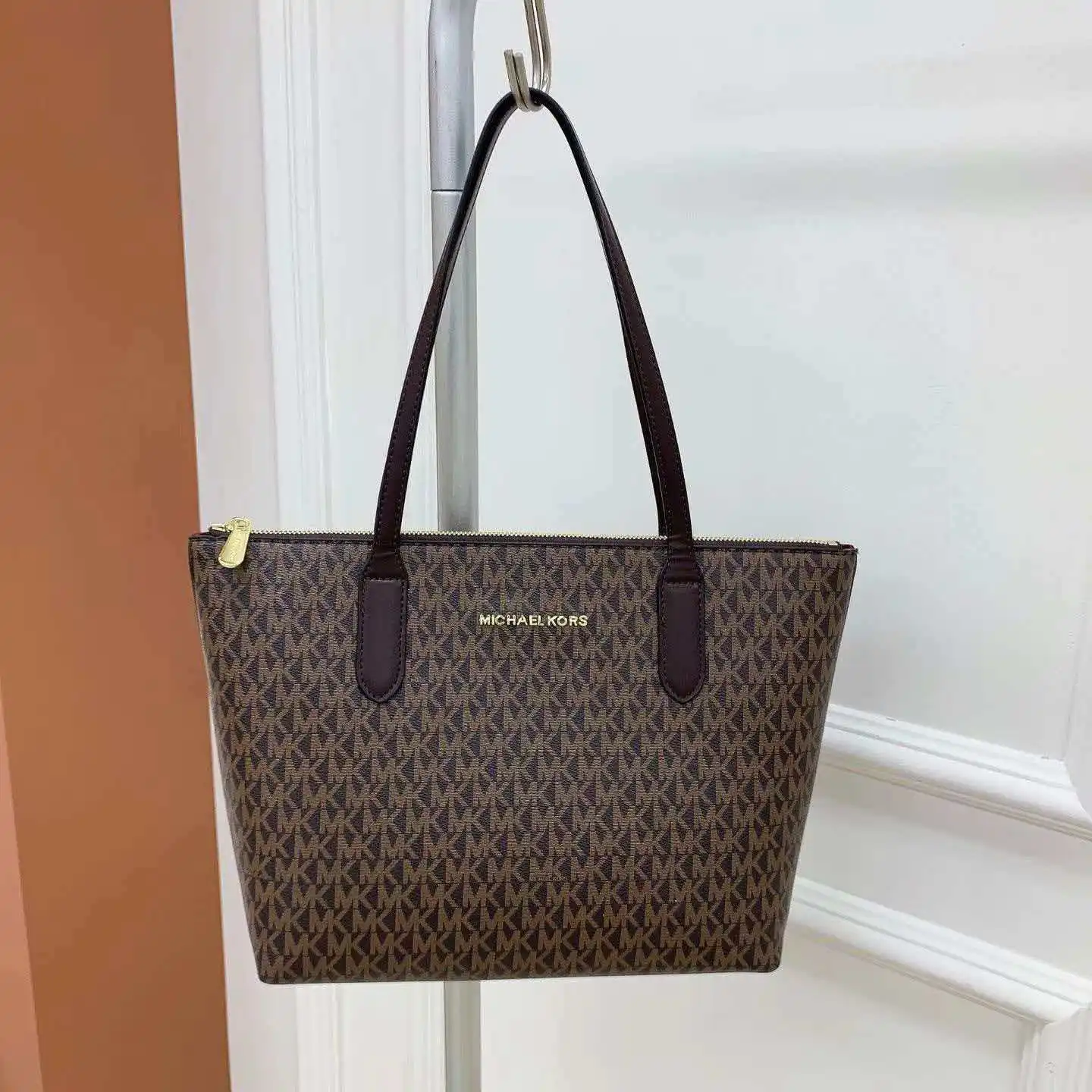 Michael Kors Vincent Bedruckte Elegante Damen-Umhängetasche Luxusmarken-Handtasche Klassische Damen-Handtasche mit Besticktem Muster aus Canvas