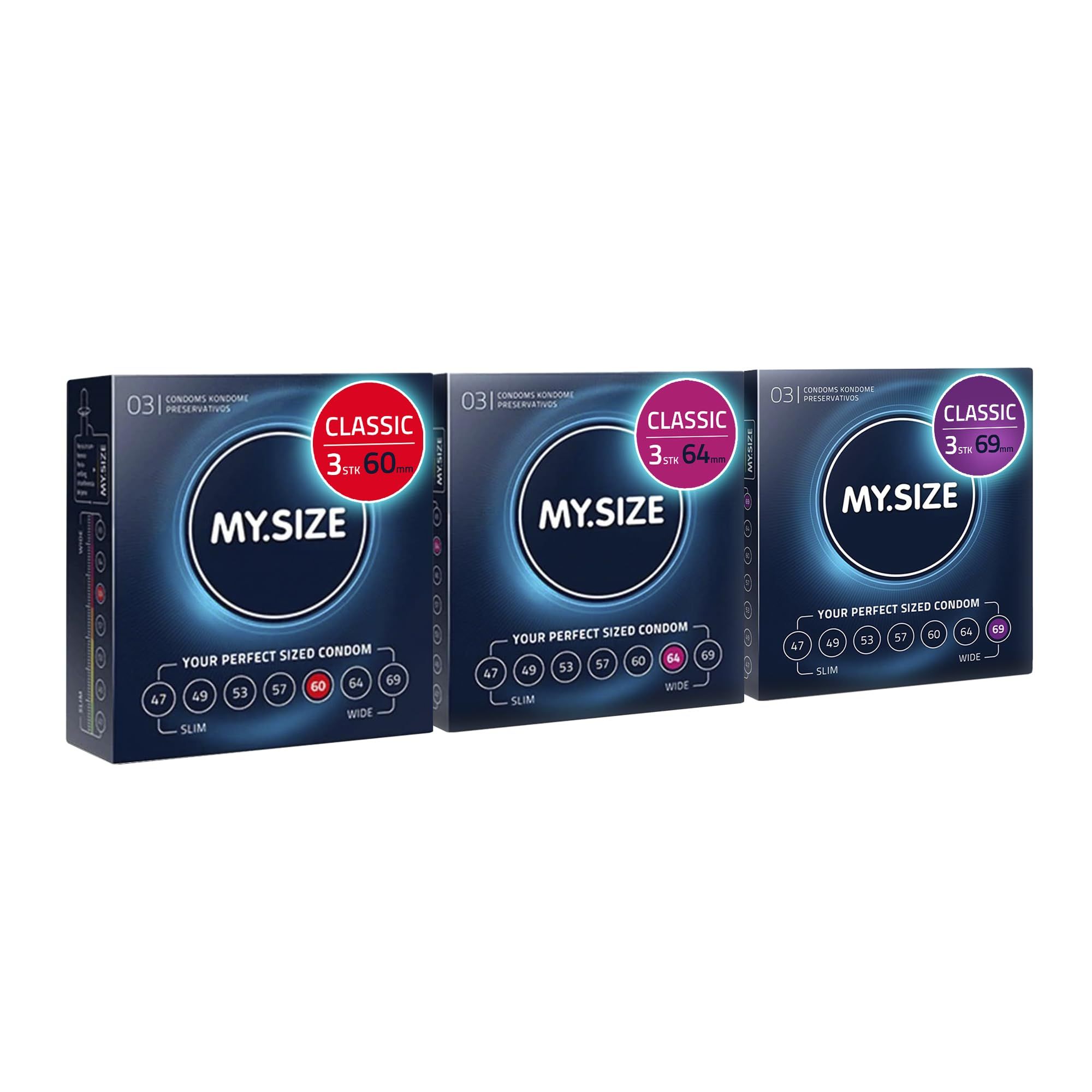 MY.SIZE Classic Preservativi Set di Prova 9 pz