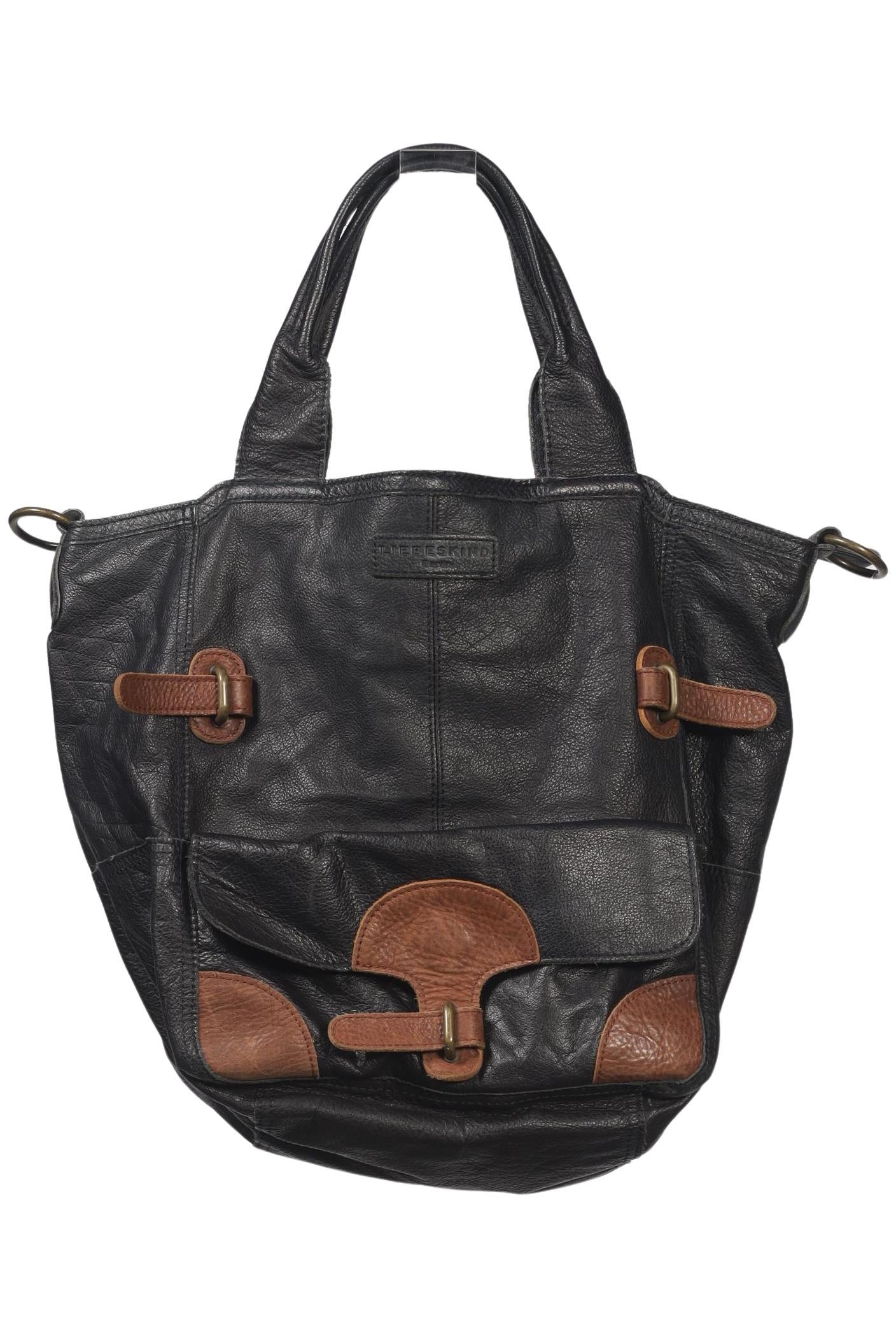 Liebeskind Berlin Damen Handtasche gross Leder, Gr. , Schwarz, Leder / kein / Etikett