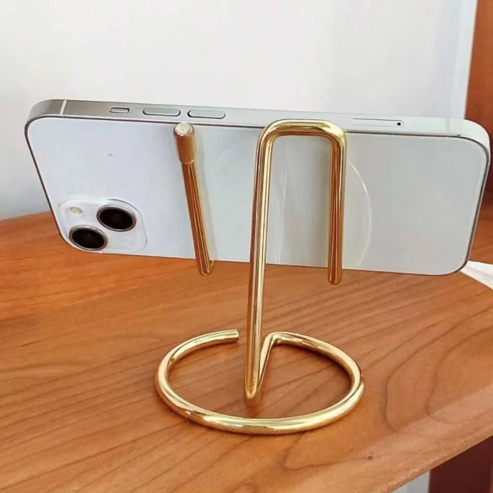Support de téléphone portable pour bureau, porte-cartes de visite, support de téléphone portable en métal mignon, support de téléphone portable en fil métallique pour téléphone et tablette