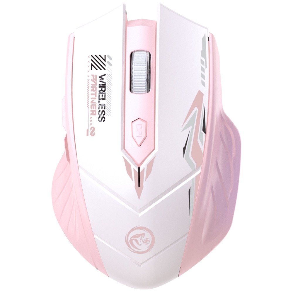 Dual Mode Wireless Bluetooth Mouse Rechargeable Silent LED Mouse For Laptop PC & Tablet pink