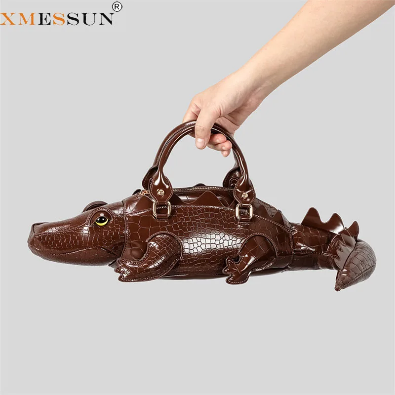 XMESSUN nouveau sac à main en forme de Crocodile à la mode pour les femmes, sac à bandoulière décontracté de créateur de mode européenne et américaine
