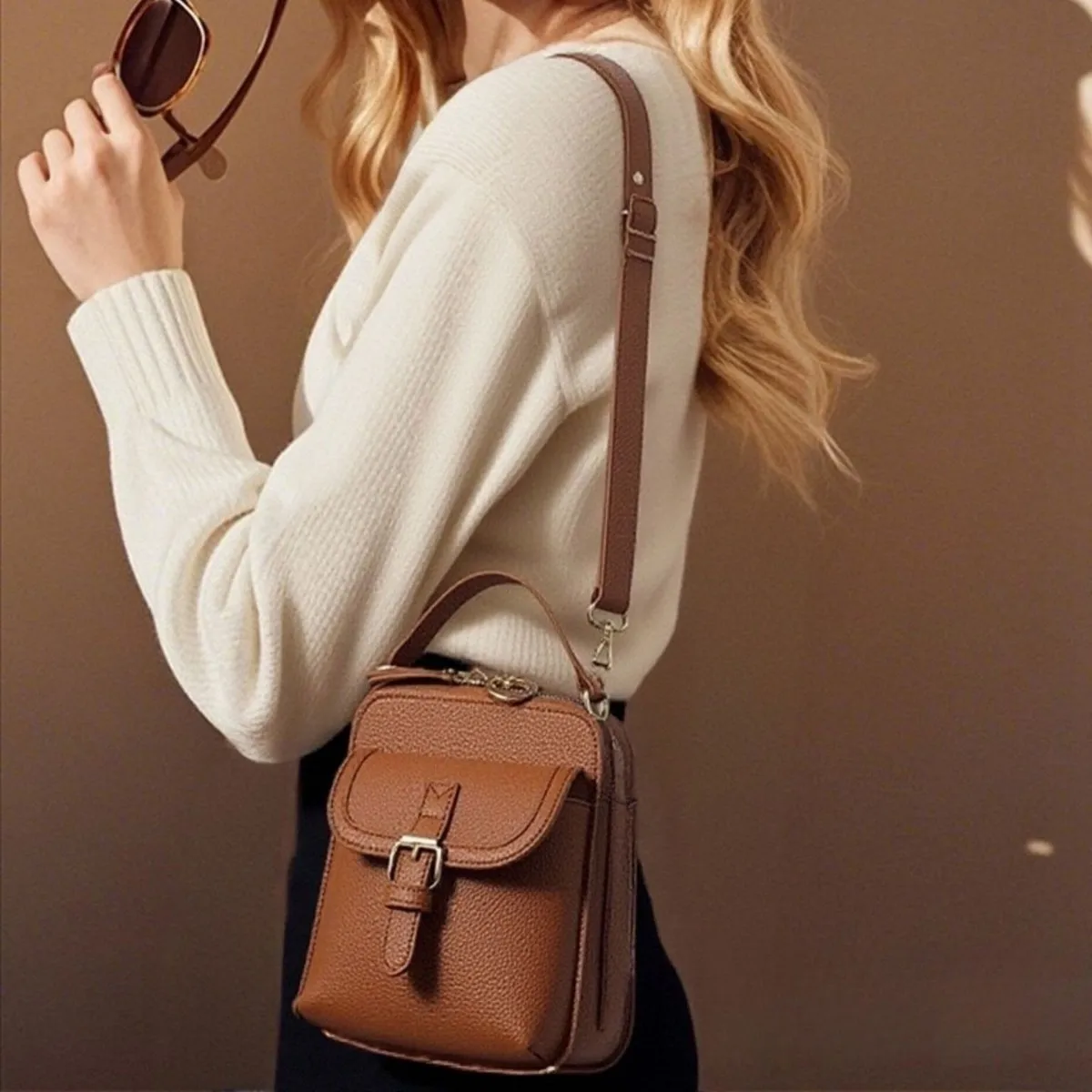 Niche Design de mode sens sac de messager stockage à la mode décontracté unique épaule bandoulière sac de téléphone portable