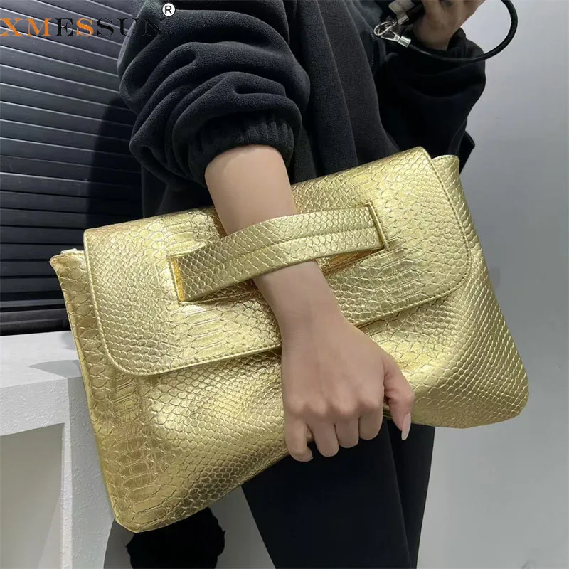 XMESSUN nouveaux sacs d'embrayage enveloppe à la mode pour les femmes, sac de poche de créateur de mode femme grande capacité motif serpent Crocodile