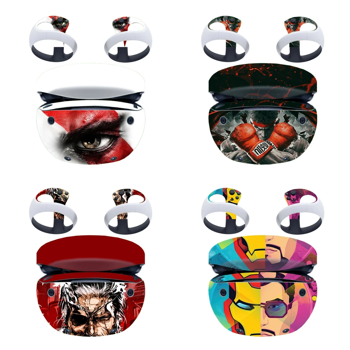 For PS VR2 Headset Stickers Skin and Controller Stickers Full Wrap Vinyl Decal Skin For PSVR 2 Protective Accessories