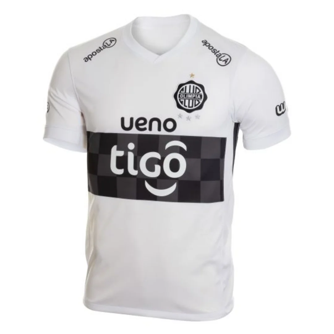 Maillot de football domicile Olimpia Asunción 25-26, ensemble d'entraînement, sport d'été, séchage rapide, t-shirt homme, vêtements enfant, t-shirt femme