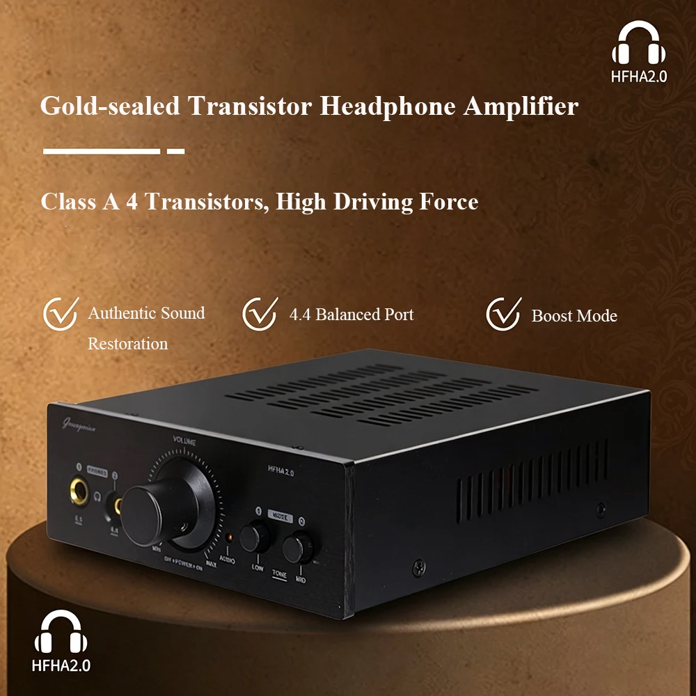 Hi-Fi Desktop Headphone Power Amplifier MUSE02 Op-Amp 2000mW Power 4.4mm Balanced Output Audiophile Headphone Amplifier
