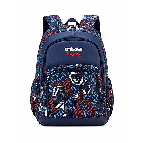 Zaino per bambini e bambine per il ritorno a scuola, in poliestere impermeabile, disponibile in taglie grandi e piccole, multicolore, con scomparti multipli e grande capacità, ideale per la scuola, i