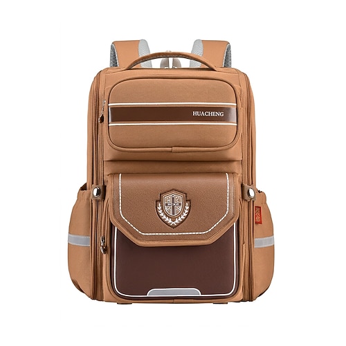 Zaino per bambini e bambine per il ritorno a scuola, in poliestere impermeabile, multicolore, taglie grande/piccola, grande capacità, con scomparti multipli, strisce riflettenti per scuola, viaggi e