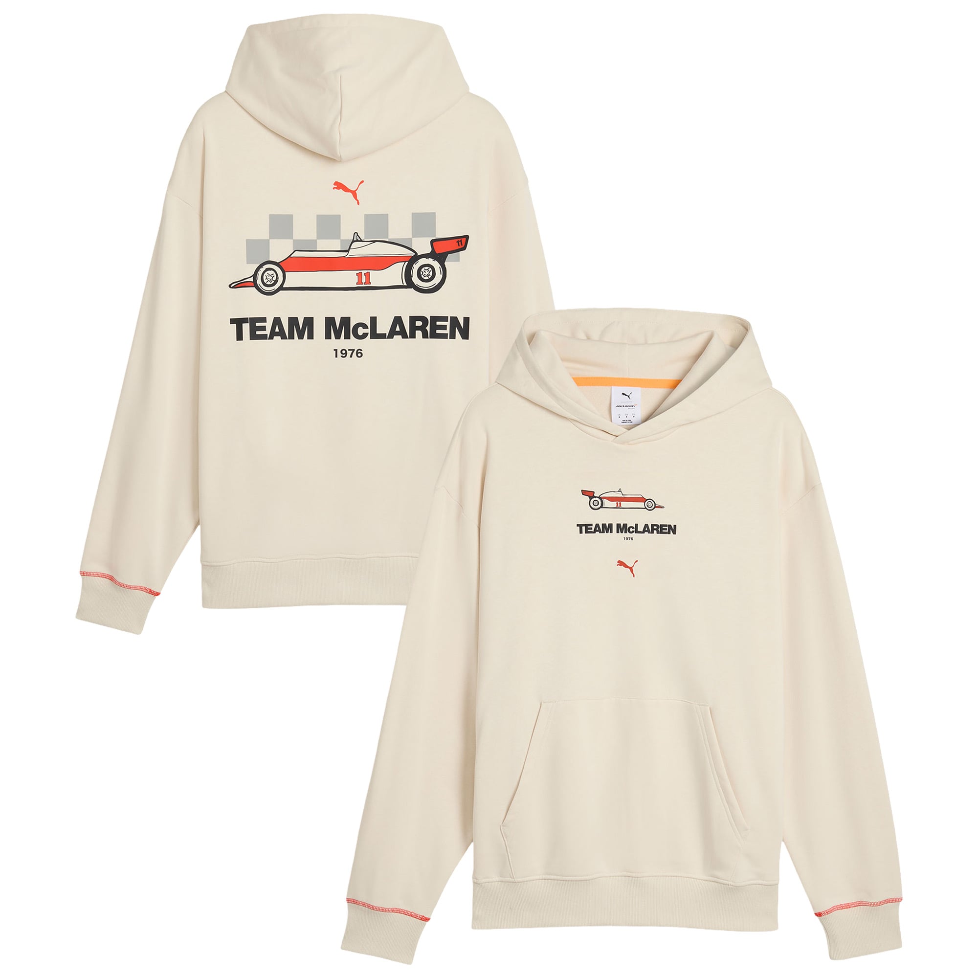 Sweat à capuche McLaren Graphic - Beige - Unisexe - unisexe Taille: L