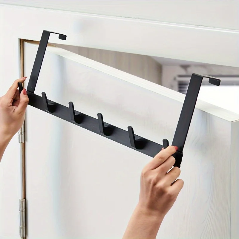 6-Haken-Hakenleiste für die Tür, Hakenleiste für Mäntel, Hüte, Bademäntel, Handtücher, langlebiger Schrankhaken, Badezimmer-Aufbewahrungsorganizer