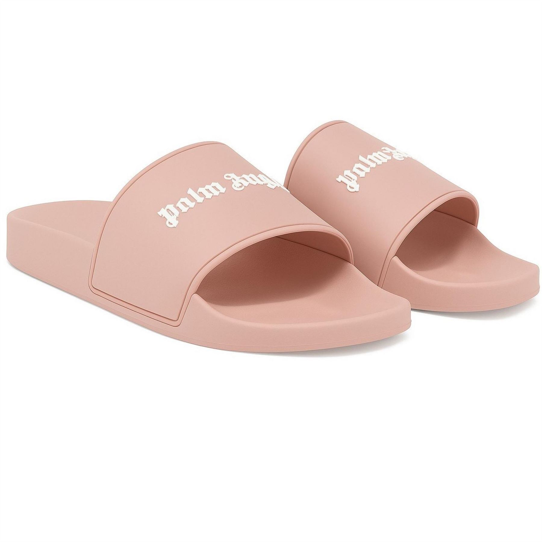Palm Angels Womens Essential Logo Pool Sliders in Pink White - Size UK 6 | Palm Angels Sale | Discount Designer Brands
