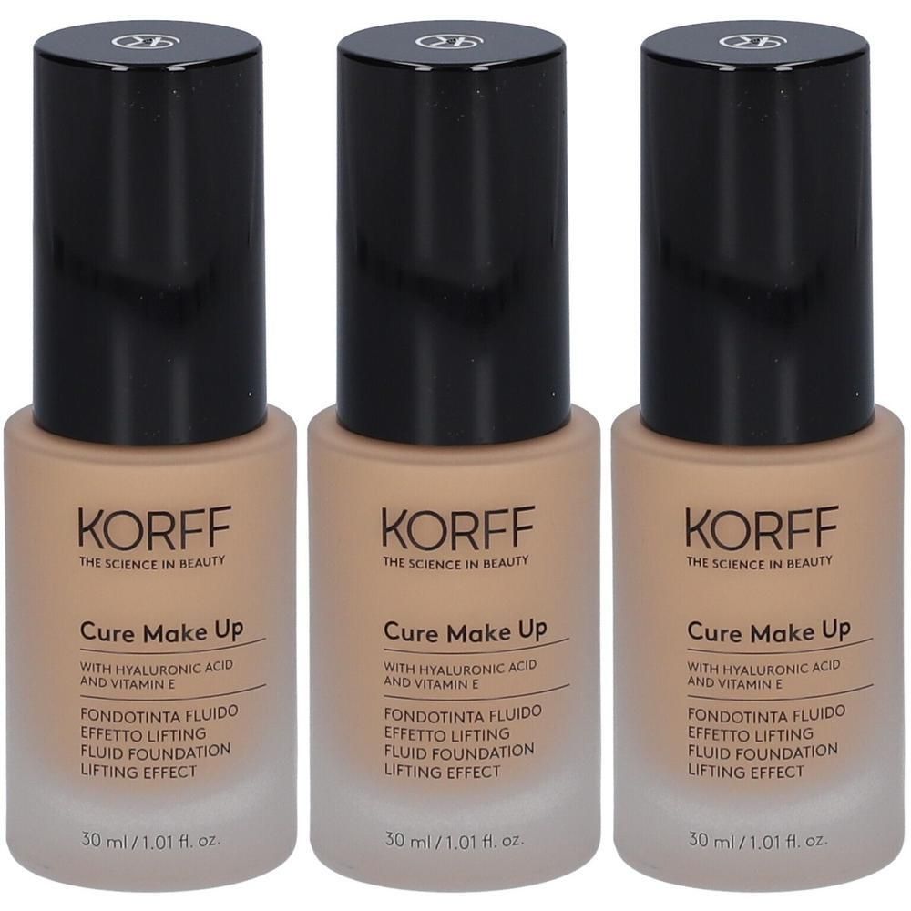 KORFF Cure Make Up Fondotinta Fluido Effetto Lifting 3x30 ml