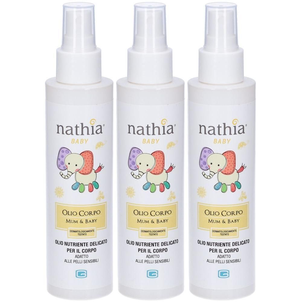 Nathia Baby Olio Corpo Spray Mum & 3x150 ml