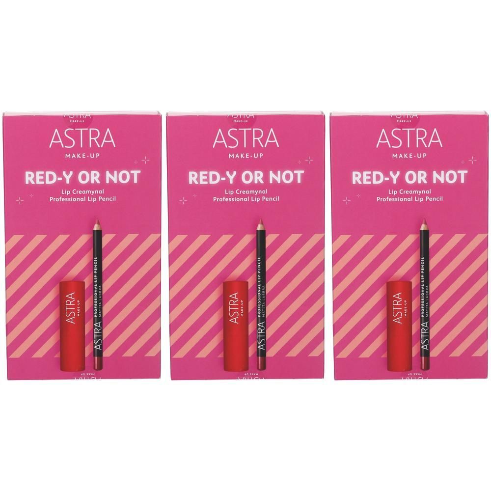 Astra Makeup Kit Regalo Read-Y Or Not Combo Labbra Rossetto + Matita 3