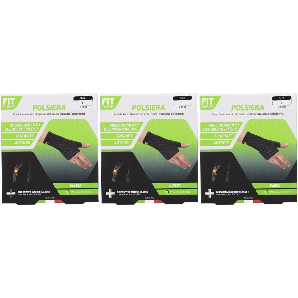 Fit Therapy Polsiera Colore Nero Taglia L 3x1 St