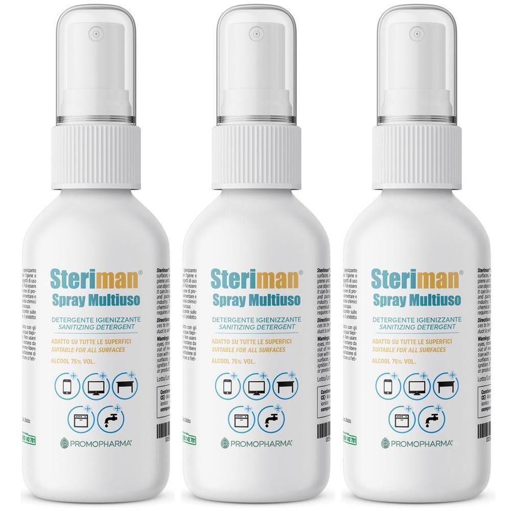 PromoPharma Steriman Spray Multiuso Superfici 100 ml 3x100