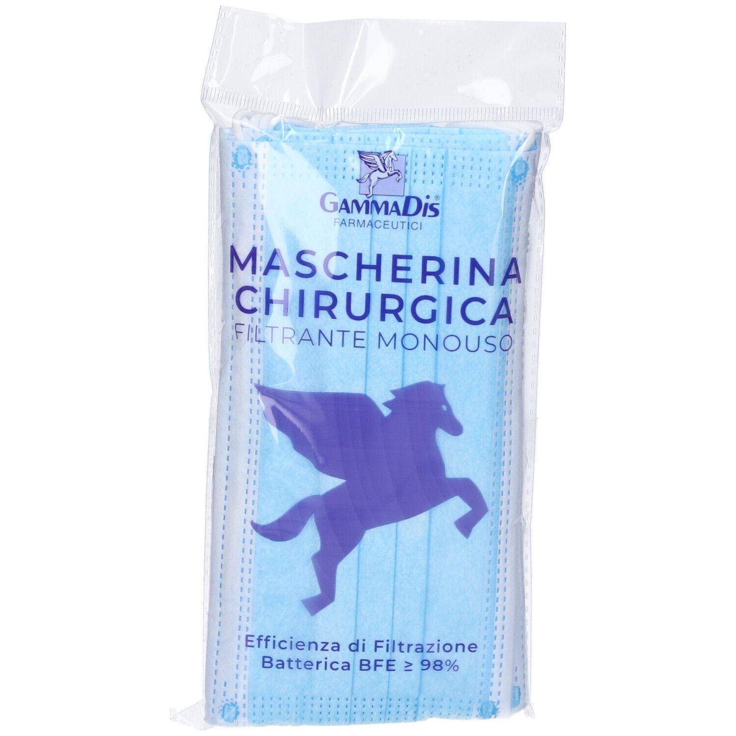 Gammadis Mascherina Chirurgica EN14683 Colore Blu 10 Pezzi 4x10 St