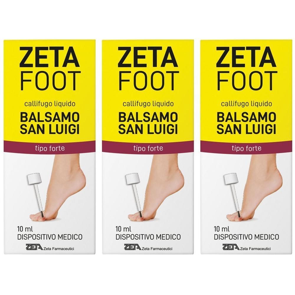 ZetaFoot Callifugo Liquido Balsamo San Luigi 3x10 ml Soluzione