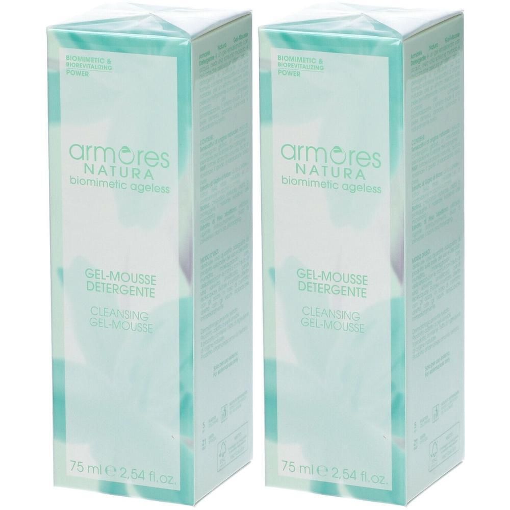 Armores Natura Biomimetic Ageless Gel-Mousse Detergente 2x75 ml Gel