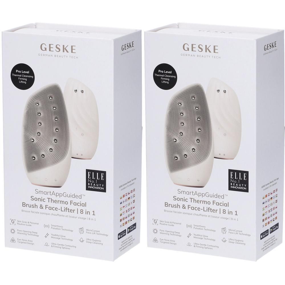 GESKE Sonic Thermo Facial Brush & Face-Lifter | 8 In 1 Starlight 2x1 S