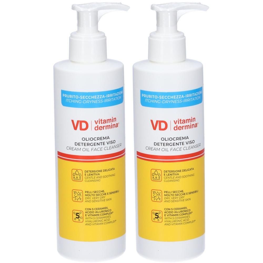 Vitamin Dermina Oliocrema Detergente Viso 2x250 ml