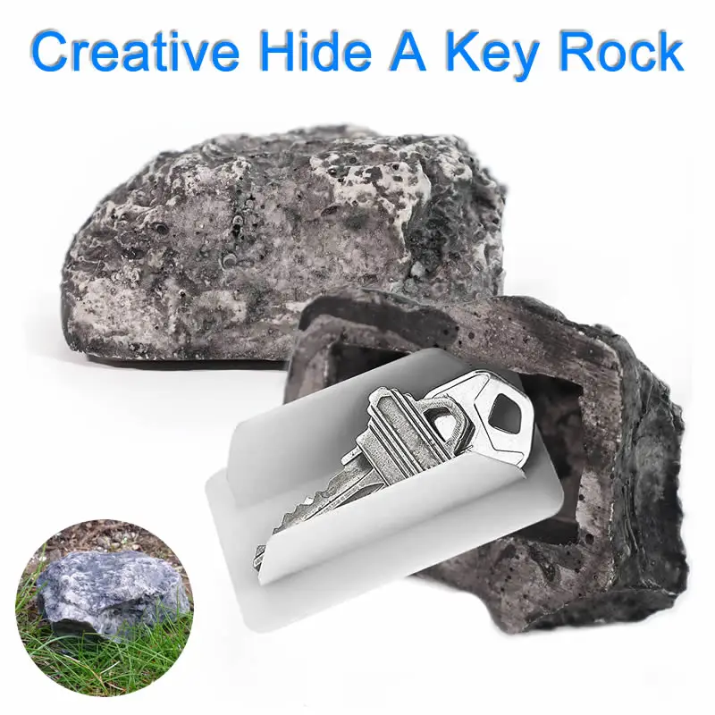 Sight Secret Rock Stone Shape Ersatz-Schlüsselsafe, wasserdicht, verstecktes Aufbewahrungsfach für Zuhause, Outdoor, Garten, Wohnmobil, Schlüsseltresore